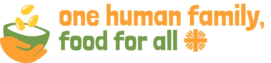 Logo for 'One Human Family, Food for All' campaign organized by Caritas Internationalis